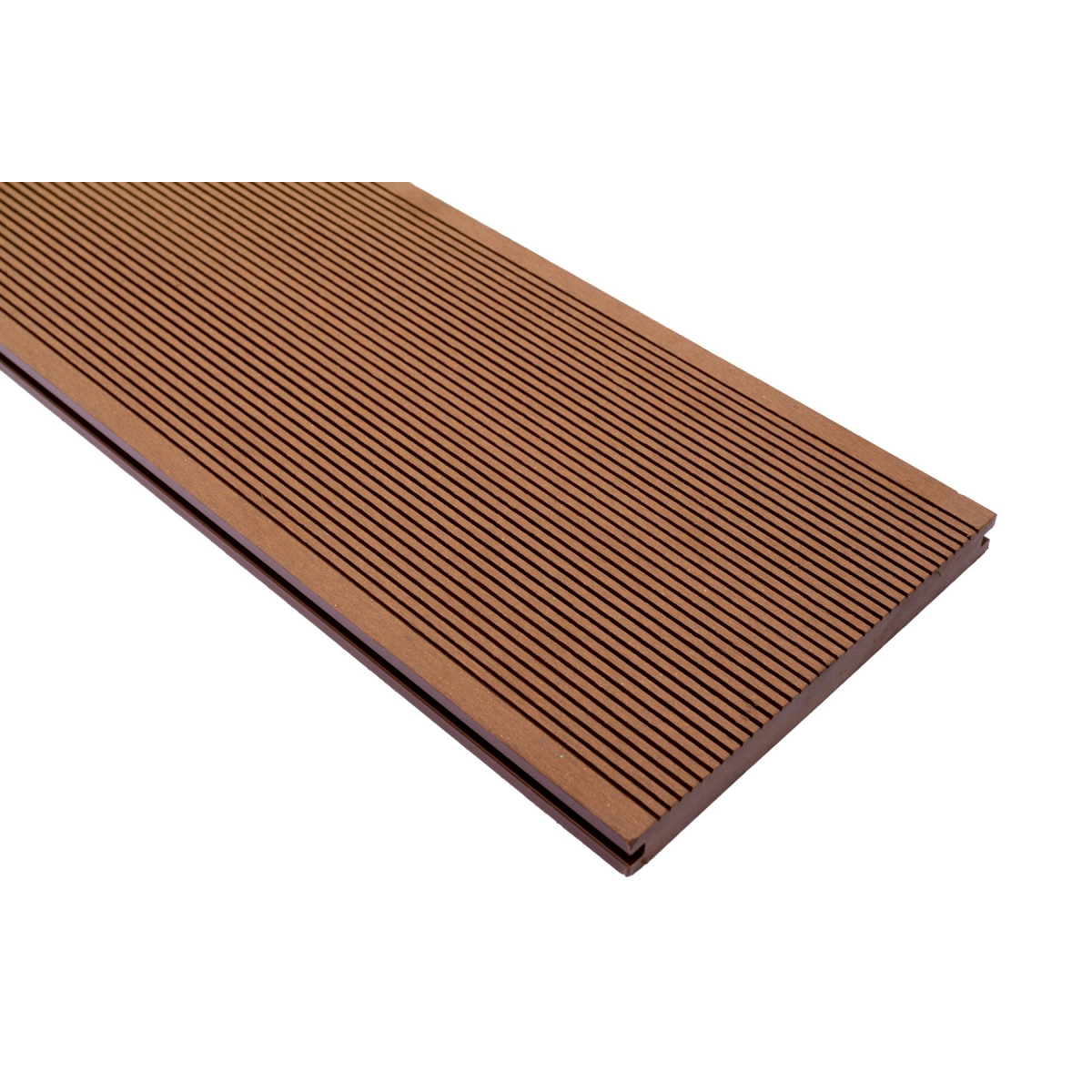 Vareprøve Terrassebord WPC komposittgulv massiv brun 20cm bredde